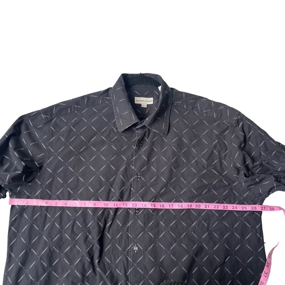 Pronto Uomo Mens Black Check Print Long Sleeve Shirt Size XXL - Picture 11 of 12